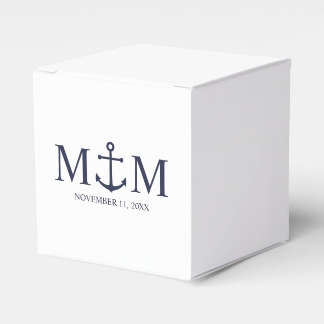 Ballotins Mariage Ancre bleu marine (Verso)