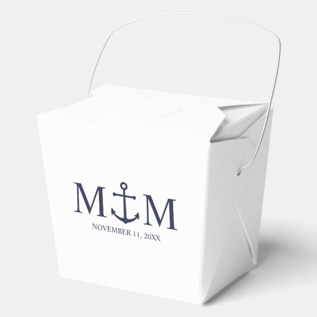 Ballotins Mariage Ancre bleu marine (Recto)