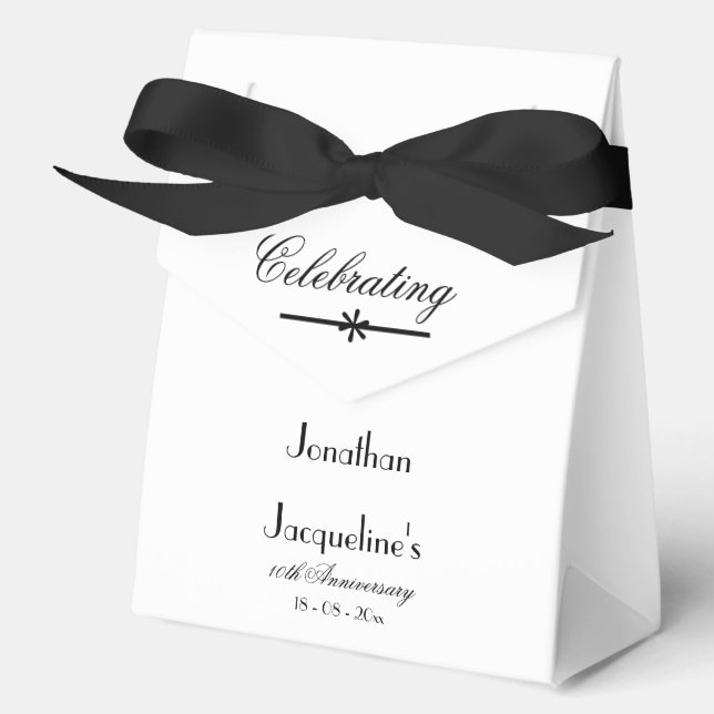 Ballotins Mariage Anniversaire Chic Classique Grand Blanc (Recto)