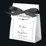 Ballotins Mariage Anniversaire Élégant classique personnalis<br><div class="desc">Anniversaire mariage Élégant Classique Tout Anniversaire Mariage Customisé Simple Chic Ballotin Blanc. Ballotin classique élégant personnalisé Mariage Anniversaire avec nom de mariée et de chambre et date de mariage et toute date d'anniversaire. Cliquez sur personnaliser ce modèle pour customiser le Ballotin de l'anniversaire du Mariage rapidement et facilement avec vos...</div>