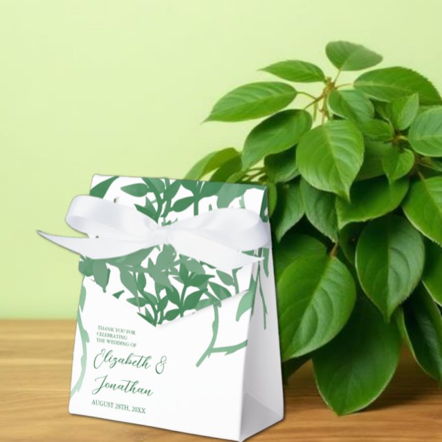 Ballotins Mariage aux feuilles botaniques rustiques (Créateur téléchargé)