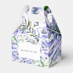 Ballotins Mariage aux feuilles de palmier tropical lilas vio