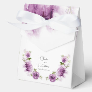 Ballotins Mariage aux Roses et Pivoines Fuchsia Aquarelle