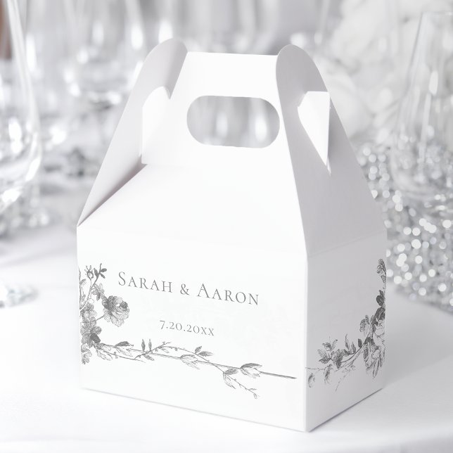 Ballotins Mariage avec Bordure de Rose Classique Ornée à la  (Créateur téléchargé)