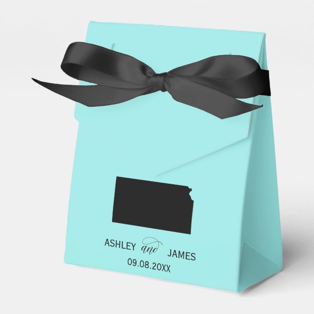 Ballotins Mariage Bienvenue au Kansas Carte d'Etat Ballotin (Verso)