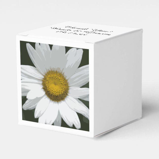 Ballotins Mariage blanc Fleur de marguerite (Verso)