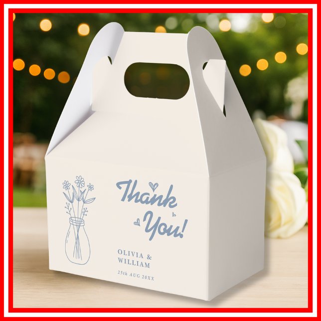 Ballotins Mariage Bleu Poussiéreux | Fleur Sauvage (Créateur téléchargé)