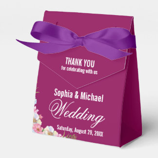 Ballotins Mariage bleu rose aquarelle