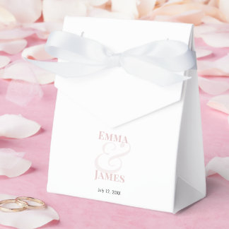 Ballotins Mariage Blush Esperluette | Noms personnalisés & D