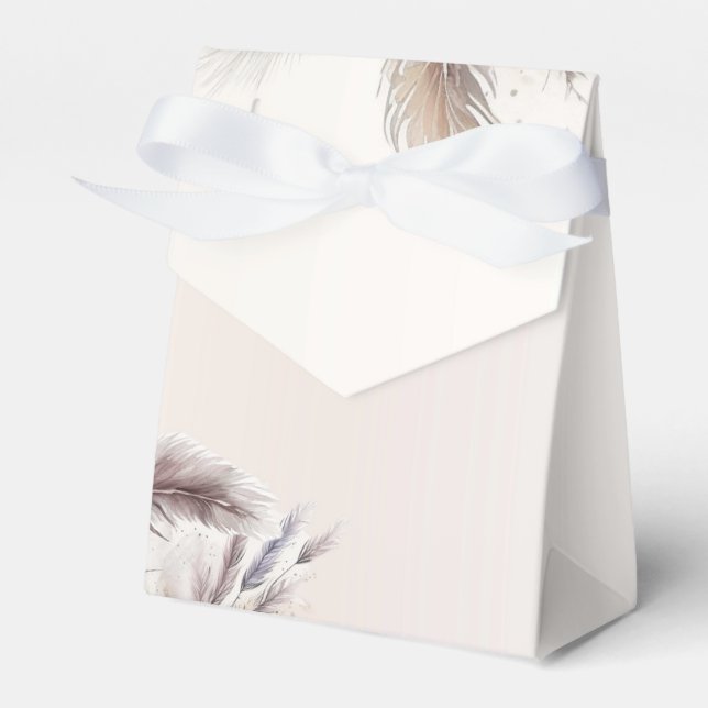 Ballotins Mariage Bohème Floral Terreux Plumes (Verso)