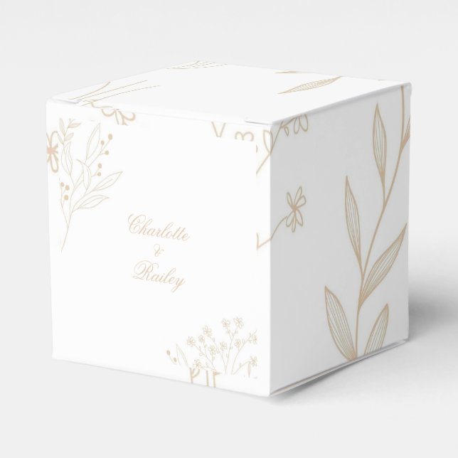 Ballotins Mariage Boho Floral Beige (Verso)