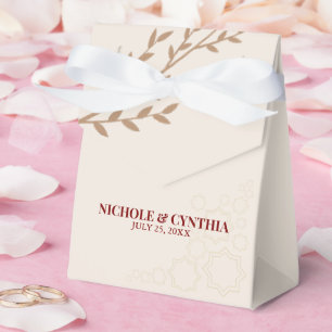 Ballotins Mariage Boho Orange Brûlé en terre cuite moderne