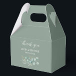 Ballotins Mariage botanique vert sauge eucalyptus<br><div class="desc">Eucalyptus,  botanique,  rustique,  verdure,  boîte de faveur aquarelle. Parfait pour les mariages,  les anniversaires,  les fêtes.</div>