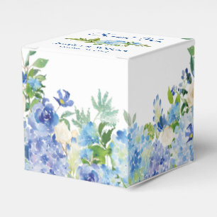 Ballotins Mariage cadeau bleu clair Hydrangeas verdure Flora