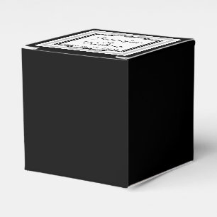 Ballotins Mariage cadre Art déco noir, blanc et argent