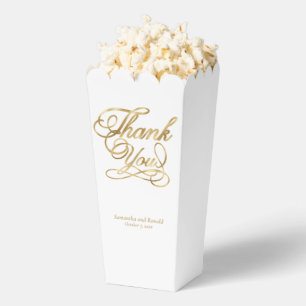 Ballotins Mariage Calligraphie Merci Papier Aluminium Blanc