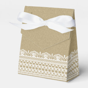 Ballotins Mariage campagnard de dentelle de Burlap rustique