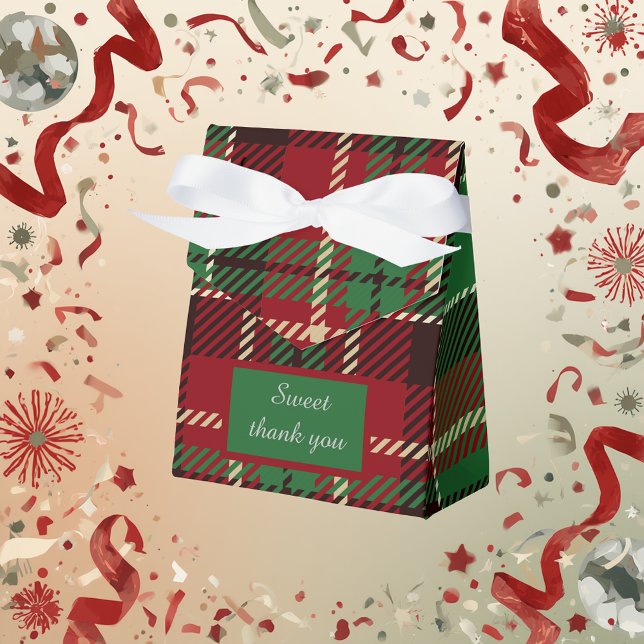 Ballotins mariage campagnard écossais vert (Créateur téléchargé)