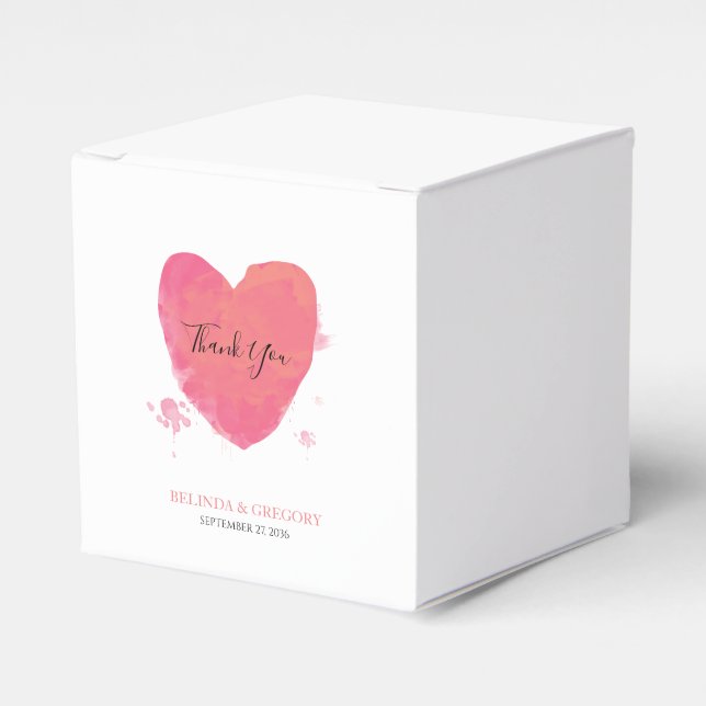 Ballotins Mariage cardiaque rustique aquarelle (Verso)