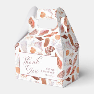 Ballotins Mariage Chic Côtière Aquarelle Coquillages de Plag