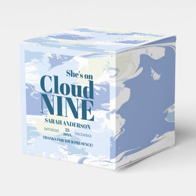 Ballotins Mariage chic et nuages texturés modernes (Verso)