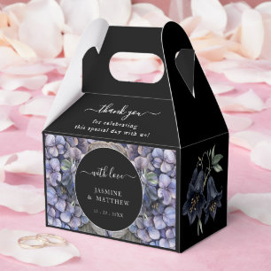 Ballotins Mariage Chic Remerciement Classique Floral Noir Lu
