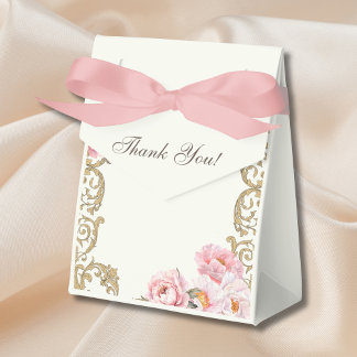 Ballotins Mariage chrétien vintage rose pivoine Shower
