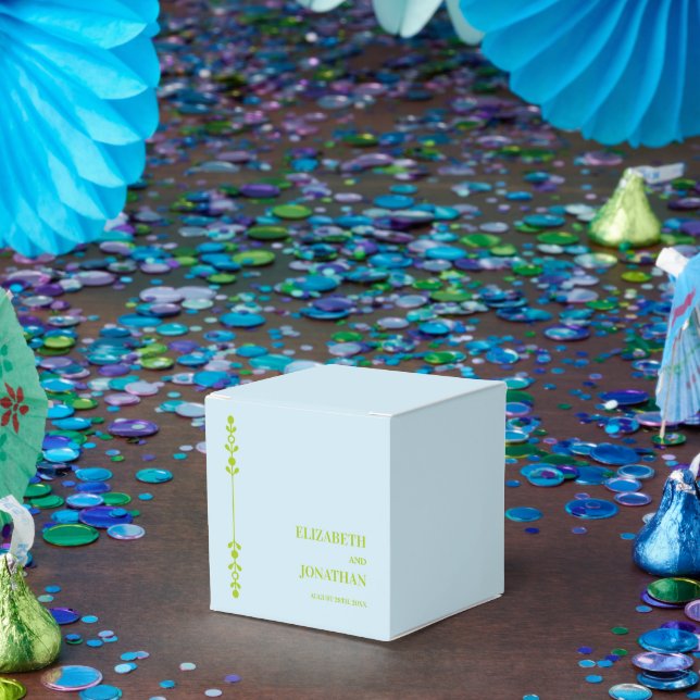 Ballotins Mariage Citron Vert et Bleu Côté Mer (Fête)