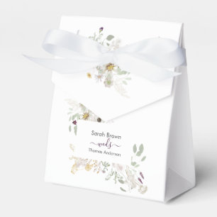 Ballotins Mariage COLORÉ FLEUR SAUVAGE JAUNE ET PURPLE