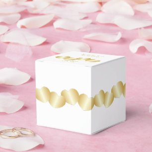 Ballotins Mariage couleur or de conception de coeur