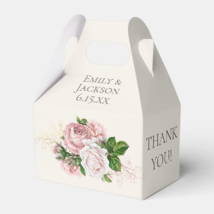 Ballotins Mariage Crème Florale Rose Tendre