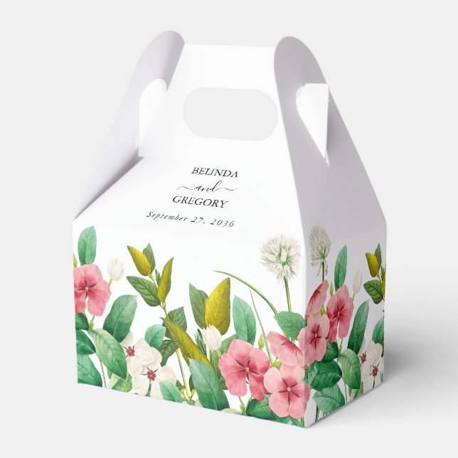 Ballotins Mariage d'aquarelle périphérique fleur sauvage (Verso)