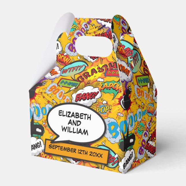 Ballotins Mariage de bandes dessinées moderne tendance (Verso)