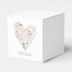 Ballotins Mariage de coeur floral moderne