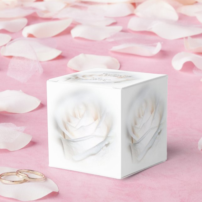 Ballotins Mariage de design Rose blanche (Mariage)