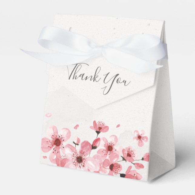 Ballotins Mariage de fleurs de cerisier d'aquarelle (Verso)