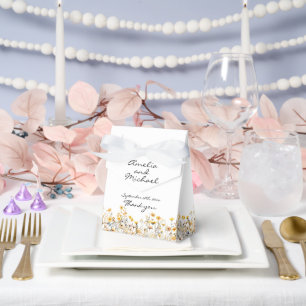 Ballotins Mariage de Fleurs sauvages de la prairie jaune bla