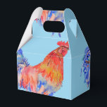 Ballotins Mariage de grille Ballotin de gâteau poulet rouge<br><div class="desc">Ballotins De Gâteaux Mariages Rooster,  Entièrement Personnalisables. Conçu à partir d'une de mes aquarelles.</div>