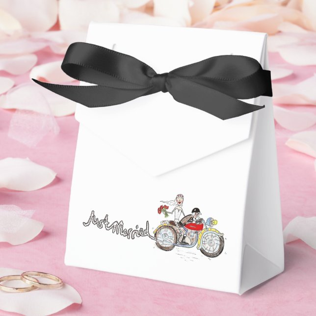 Ballotins Mariage de jeunes mariés à moto (Mariage)