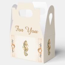 Mariage de luxe à la plage vintage hippocampe