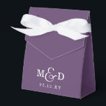 Ballotins Mariage de Monogramme moderne violet classique<br><div class="desc">Purple Classique Moderne Monogramme Mariage Faveur Boîtes</div>