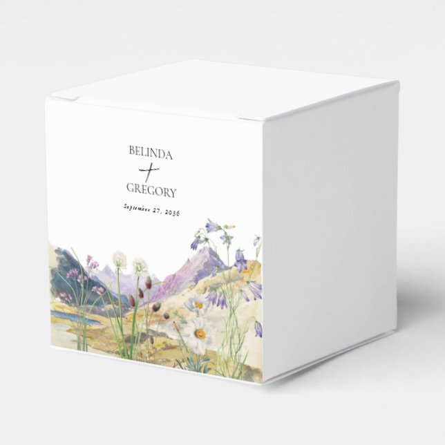 Ballotins Mariage de montagne Rustique Fleur sauvage aquarel (Verso)