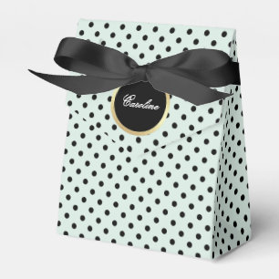 Ballotins Mariage de Motif de point de Polka Noir Mint