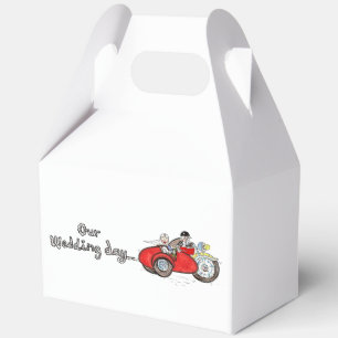 Ballotins Mariage de moto et side-car de mariés