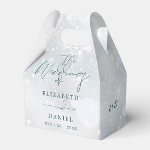 Ballotins Mariage de neige Monogramme Merveilleux Hiver
