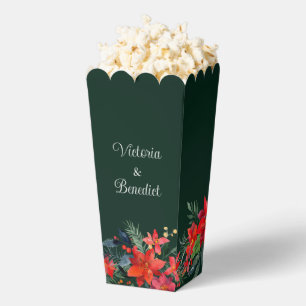 Ballotins Mariage de Noël Élégant Popcorn Floral Vert