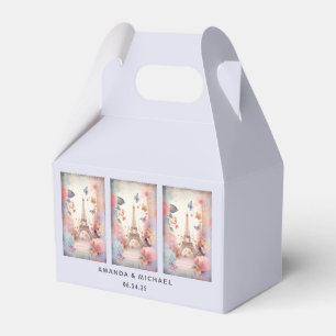 Ballotins Mariage de papillons et fleurs Tour Eiffel