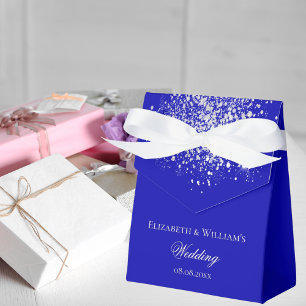 Ballotins Mariage de parties scintillant Royal bleu argent