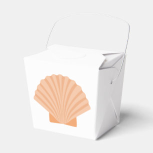 Ballotins Mariage de plage coquillage orange nautique
