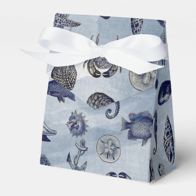 Ballotins Mariage de plage de coquillages nautiques de la vi (Verso)